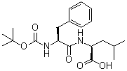 structure of CAS# 33014-68-5, alpha-tert-Butoxycarbonyl-L-phenylalanyl-L-leucine