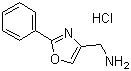 4-(氨基甲基)-2-苯基恶唑盐酸盐分子结构 (CAS 33105-95-2)
