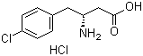 (R)-3-氨基-4-(4-氯苯基)丁酸盐酸盐分子结构 (CAS 331763-59-8)