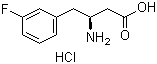 (S)-3-Amino-4-(3-fluorophenyl)butyric acid hydrochloride molecular structure (CAS 331763-64-5)