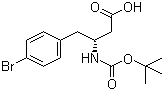 N-叔丁氧羰基-(R)-3-氨基-4-(4-溴苯基)丁酸分子结构 (CAS 331763-75-8)