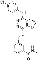 structure of CAS# 332012-40-5, Telatinib