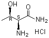 2-氨基-3-羟基-(2S,3R)丁酰胺单盐酸盐分子结构 (CAS 33209-01-7)