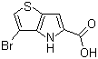 3-溴-4H-噻吩并[3,2-b]吡咯-5-羧酸分子结构 (CAS 332099-36-2)