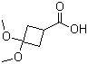 structure of CAS# 332187-56-1, 3,3-Dimethoxycyclobutanecarboxylic acid