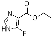 structure of CAS# 33235-31-3, 5-Fluoro-1H-imidazole-4-carboxylic acid ethyl ester