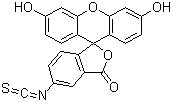 Fluorescein isothiocyanate isomer I molecular structure (CAS 3326-32-7)
