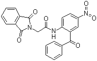 CAS 登录号：33311-76-1, N-(2-苯甲酰基-4-硝基苯基)-1,3-二氢-1,3-二氧代-2H-异吲哚-2-乙酰胺