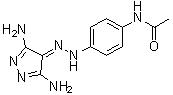 structure of CAS# 333326-97-9, N-[4-[(3,5-Diamino-4H-pyrazol-4-ylidene)hydrazino]phenyl]acetamide