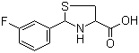 CAS # 333408-47-2, 2-(3-Fluorophenyl)-4-thiazolidinecarboxylic acid
