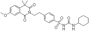 structure of CAS# 33342-05-1, Gliquidone