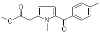 1-甲基-5-(4-甲基苯甲酰基)-1H-吡咯-2-乙酸甲酯分子结构 (CAS 33369-52-7)