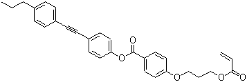 4-[3-[(1-Oxo-2-propenyl)oxy]propoxy]benzoic acid 4-[(4-propylphenyl)ethynyl]phenyl ester molecular structure (CAS 333986-04-2)