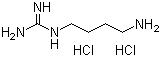 structure of CAS# 334-18-9, 1-Amino-4-guanidinobutane dihydrochloride