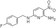 structure of CAS# 33400-49-6, 2-Amino-3-nitro-6-(4-fluorobenzylamino)pyridine