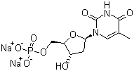 structure of CAS# 33430-62-5, 5'-Thymidylic acid disodium salt
