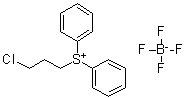 structure of CAS# 33462-80-5, (3-Chloropropyl)diphenylsulfonium tetrafluoroborate