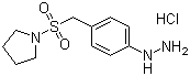 structure of CAS# 334981-11-2, 4-(1-Pyrrolidinylsulfonylmethyl)phenylhydrazine hydrochloride