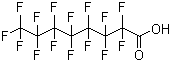 structure of CAS# 335-67-1, Pentadecafluorooctanoic acid