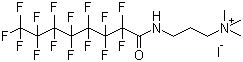 全氟辛酰胺丙基三甲基铵碘化物分子结构 (CAS 335-90-0)