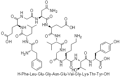 CAS 登录号：335440-38-5, L-苯丙氨酰-L-亮氨酰-L-alpha-谷氨酰甘氨酰-L-天冬氨酰胺酰-L-alpha-谷氨酰-L-缬氨酰甘氨酰-L-赖氨酰-L-苏氨酰-L-酪氨酸