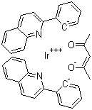 structure of CAS# 337526-95-1, Acetylacetonatobis(2-phenylquinolinato)iridium