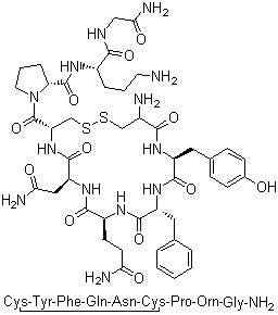 鸟氨加压素分子结构 (CAS 3397-23-7)