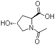 structure of CAS# 33996-33-7, N-Acetyl-L-hydroxyproline