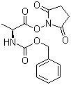 structure of CAS# 3401-36-3, N-Benzyloxycarbonyl-L-alanine N-hydroxysuccinimide ester