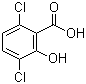 3,6-二氯水杨酸分子结构 (CAS 3401-80-7)