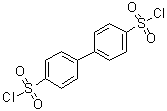 structure of CAS# 3406-84-6, [1,1'-Biphenyl]-4,4'-disulfonyl dichloride