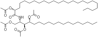 (2R)-2-(Acetyloxy)-N-[(1S,2S,3R)-2,3-bis(acetyloxy)-1-[(acetyloxy)methyl]heptadecyl]tetracosanamide molecular structure (CAS 340702-68-3)