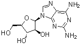 9-beta-D-Arabinofuranosyl-2,6-diaminopurine molecular structure (CAS 34079-68-0)