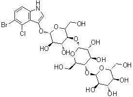 structure of CAS# 341972-94-9, 5-Bromo-4-chloro-1H-indol-3-yl O-alpha-D-glucopyranosyl-(1→4)-O-alpha-D-glucopyranosyl-(1→4)-beta-D-glucopyranoside