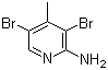 structure of CAS# 3430-29-3, 2-Amino-3,5-dibromo-4-methylpyridine