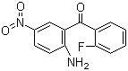 2-氨基-5-硝基-2'-氟二苯甲酮分子结构 (CAS 344-80-9)