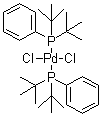 trans-Dichlorobis(di-tert-butylphenylphosphine)palladium(II) molecular structure (CAS 34409-44-4)
