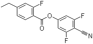 4-乙基-2-氟苯甲酸 4-氰基-3,5-二氟苯酯分子结构 (CAS 344749-29-7)