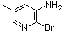 3-氨基-2-溴-5-甲基吡啶分子结构 (CAS 34552-14-2)