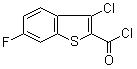 structure of CAS# 34576-83-5, 3-Chloro-6-fluorobenzo[b]thiophene-2-carbonyl chloride