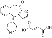 structure of CAS# 34580-14-8, Ketotifen fumarate