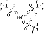 三氟甲磺酸钕(III)分子结构 (CAS 34622-08-7)