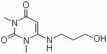 structure of CAS# 34654-80-3, 4-(3-Hydroxypropylamino)-1,3-dimethyluracil