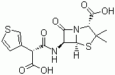 Ticarcillin molecular structure (CAS 34787-01-4)