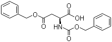 structure of CAS# 3479-47-8, N-Cbz-L-Aspartic acid 4-benzyl ester