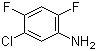 5-氯-2,4-二氟苯胺分子结构 (CAS 348-65-2)
