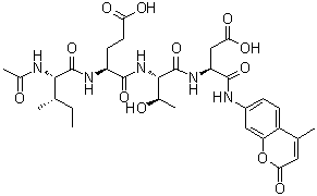 CAS 登录号：348079-17-4, N-乙酰基-L-异亮氨酰-L-alpha-谷氨酰-L-苏氨酰-N-(4-甲基-2-氧代-2H-1-苯并吡喃-7-基)-L-alpha-天冬氨酰胺