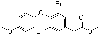 CAS # 348167-06-6, 3,5-Dibromo-4-(4-methoxyphenoxy)phenylacetic acid methyl ester, Methyl [3,5-dibromo-4-[(4-methoxyphenyl)oxy]phenyl]acetate
