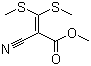 structure of CAS# 3490-92-4, Methyl 3,3-bis(methylthio)-2-cyanoacrylate