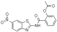 CAS 登录号：349132-95-2, 2-(乙酰氧基)-N-(6-硝基-2-苯并噻唑基)苯甲酰胺